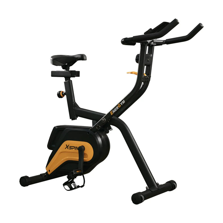 Energym X-SPIN 折りたたみ式スピンバイク 白背景 全体