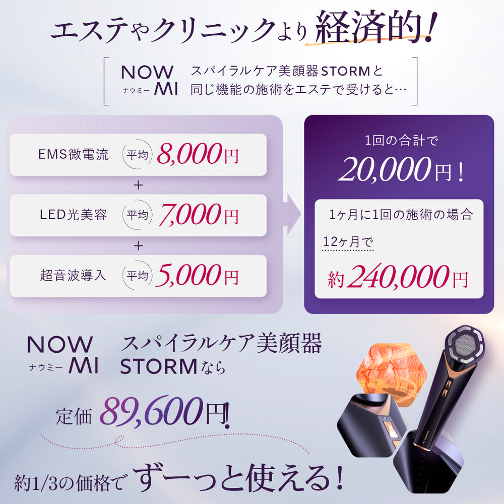 NOW MI STORM 美顔器 モイスチャージェル付き NOW MI STORM 美顔器 モイスチャージェル付き 季節の変わり目
