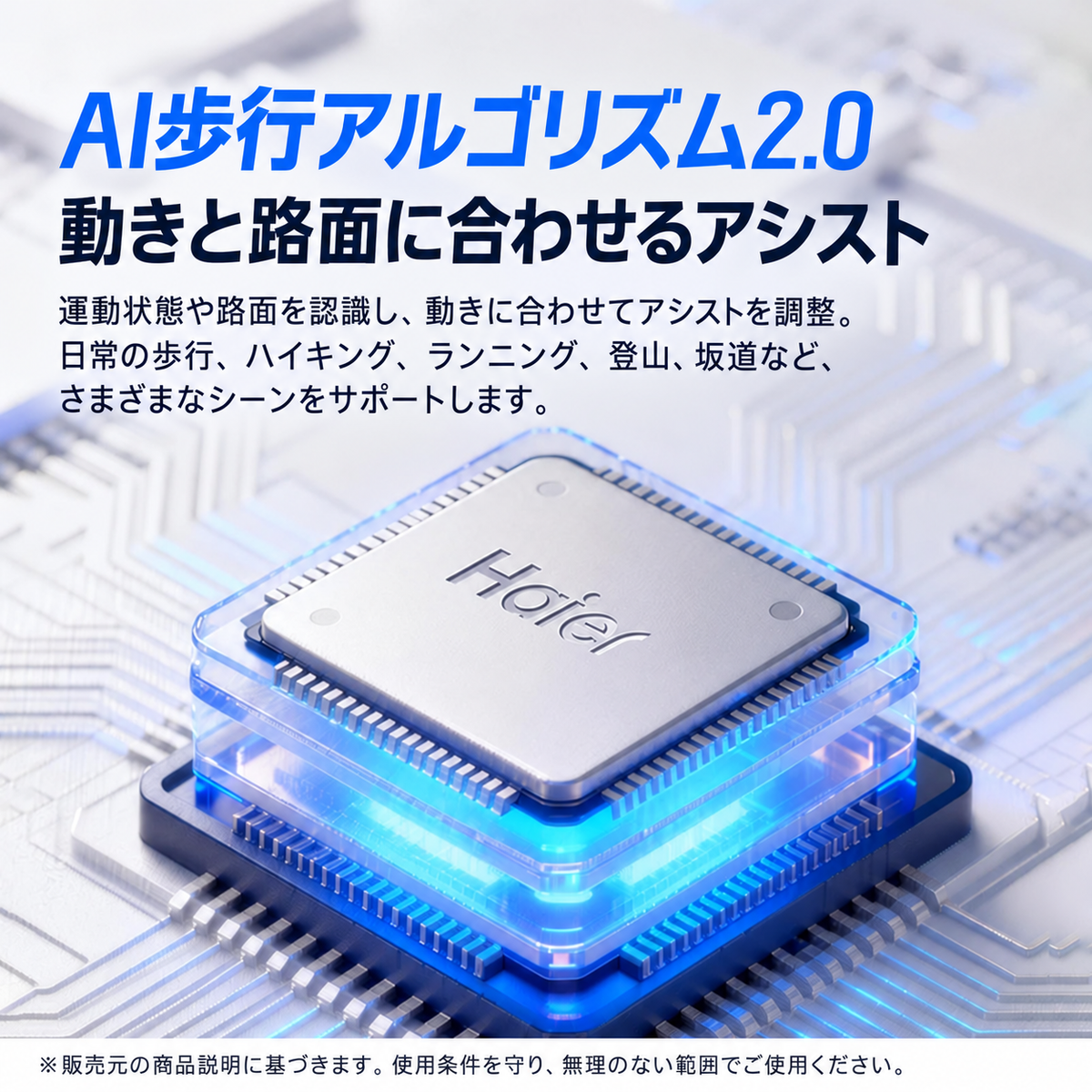 動きや路面を認識するAI歩行アルゴリズム2.0のイメージ