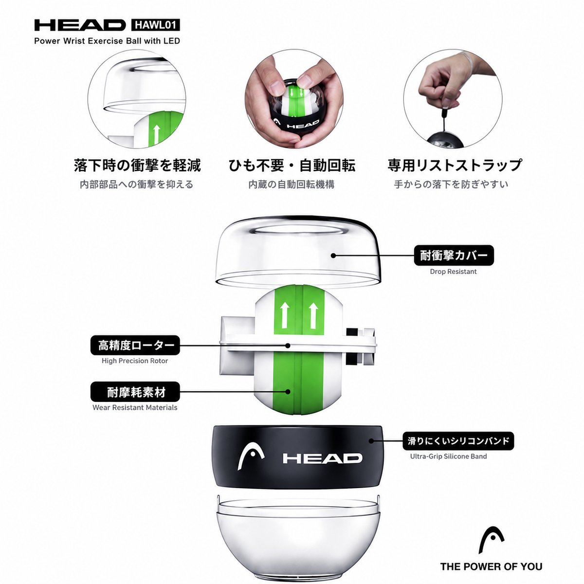 HEAD HAWL01の構造と素材