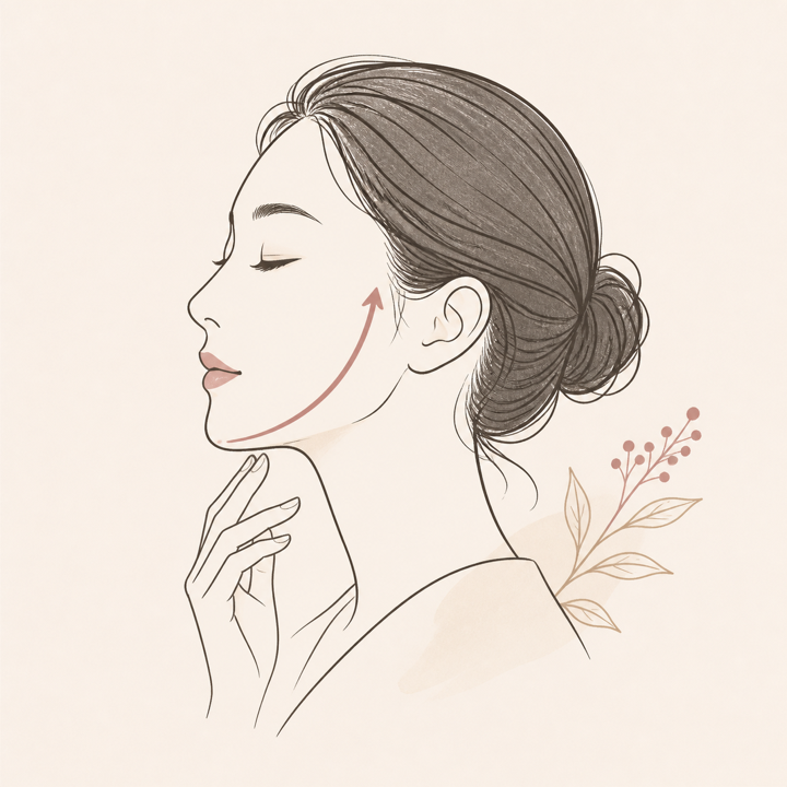 ハリ・フェイスラインを表すイラスト