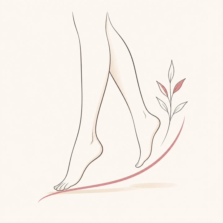 脚・歩行サポートを表すイラスト