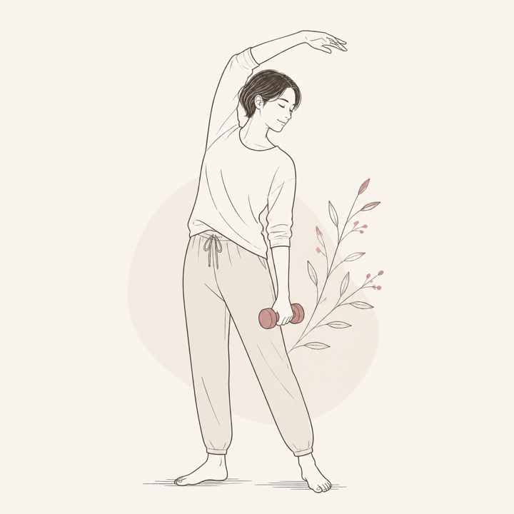 運動不足・体力づくりを表すイラスト